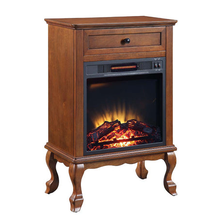 Acme - Eirene Fireplace AC00855 Walnut Finish