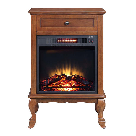 Acme - Eirene Fireplace AC00855 Walnut Finish