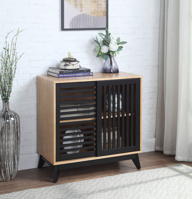 Acme - Gamaliel Console Cabinet AC00856 Oak & Espresso Finish