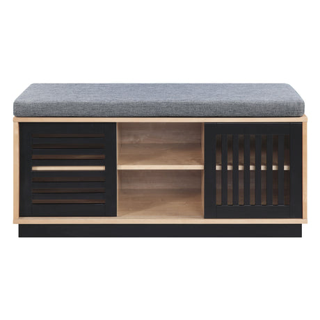 Acme - Gamaliel Bench W/Storage AC00857 Oak & Espresso Finish