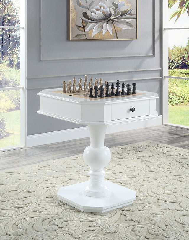 Acme - Galini Game Table AC00862 White Finish