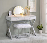 Acme - Coleen Vanity Desk(Same 92610) AC00895 White & Chrome Finish