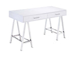 Acme - Coleen Vanity Desk(Same 92229) AC00901 White High Gloss & Chrome Finish