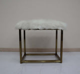 Adao Vanity Mirror & Stool AC00933 Faux Fur, Mirror, White & Champagne Finish | Acme - AC00933 - Home Elegance USA - 6