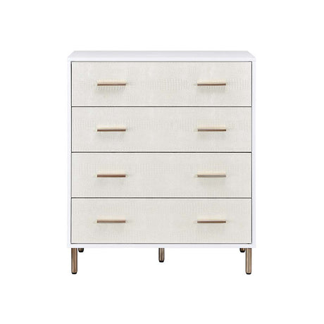 Acme - Myles Chest AC00958 White, Champagne & Gold Finish