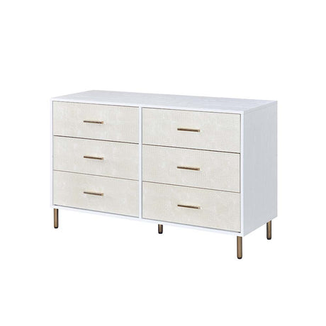 Acme - Myles Dresser AC00960 White, Champagne & Gold Finish