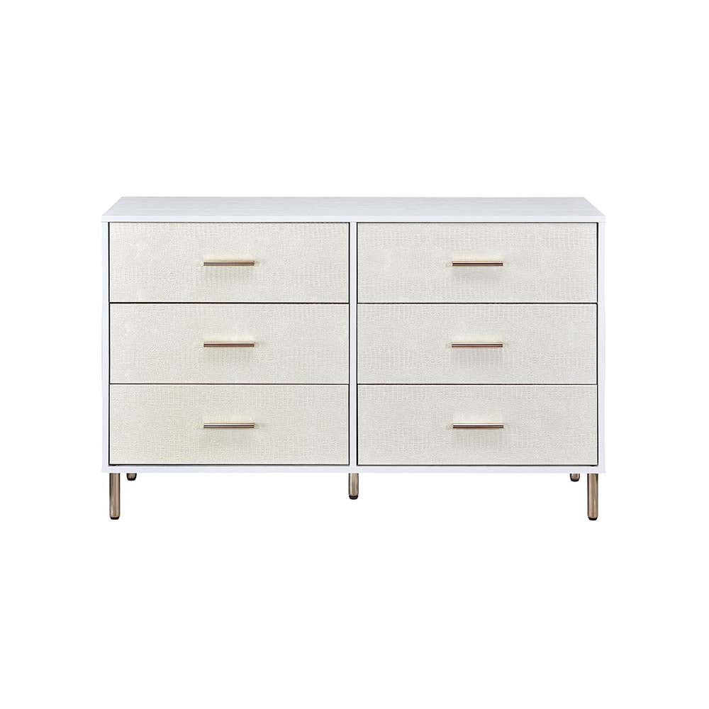 Acme - Myles Dresser AC00960 White, Champagne & Gold Finish