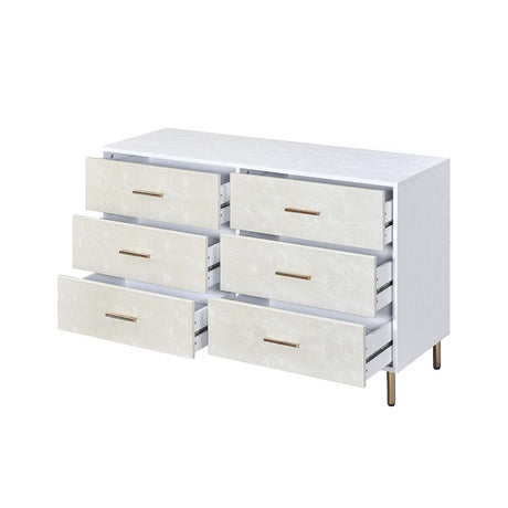 Acme - Myles Dresser AC00960 White, Champagne & Gold Finish