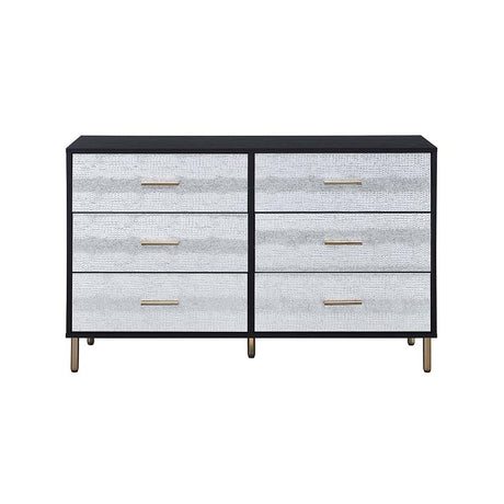 Acme - Myles Dresser AC00961 Black, Silver & Gold Finish