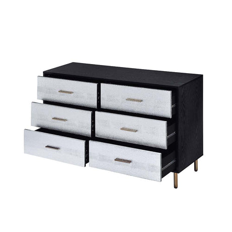 Acme - Myles Dresser AC00961 Black, Silver & Gold Finish