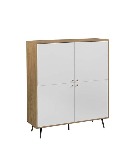 Acme - Gencho Cabinet AC01069 White & Oak Finish