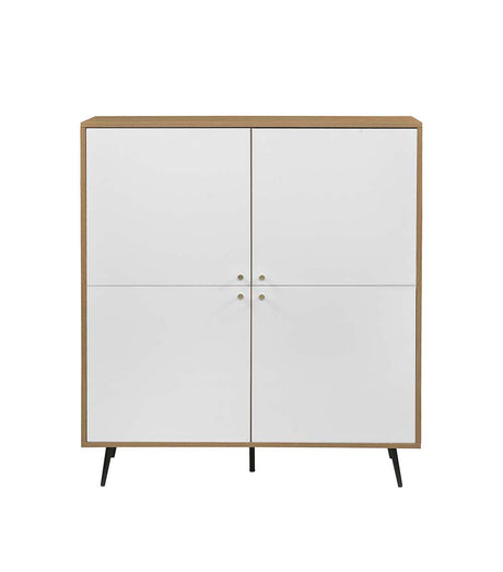 Acme - Gencho Cabinet AC01069 White & Oak Finish