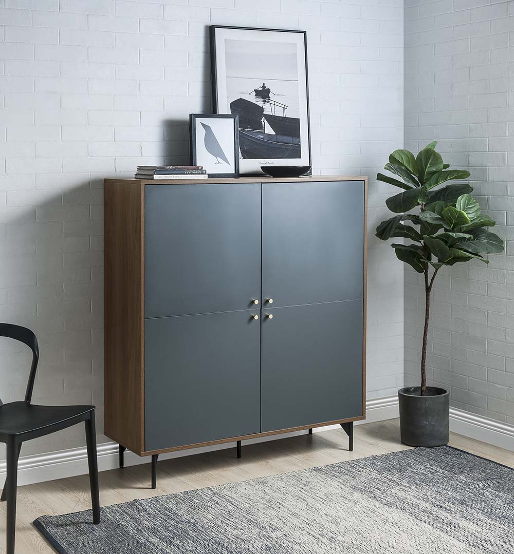 Acme - Gencho Armoire AC01070 Gray & Walnut Finish