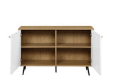 Acme - Gencho Console Table AC01071 White & Oak Finish