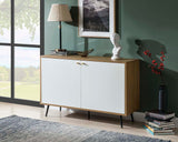 Acme - Gencho Console Table AC01071 White & Oak Finish