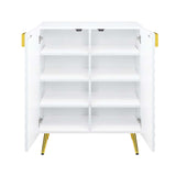 Acme - Gaines Console Cabinet AC01141 White High Gloss Finish