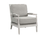 Acme - Saraid Accent Chair AC01164 Gray Linen & Light Oak Finish