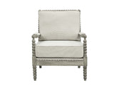 Acme - Saraid Accent Chair AC01165 Beige Linen & Gray Oak Finish