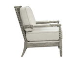 Acme - Saraid Accent Chair AC01165 Beige Linen & Gray Oak Finish