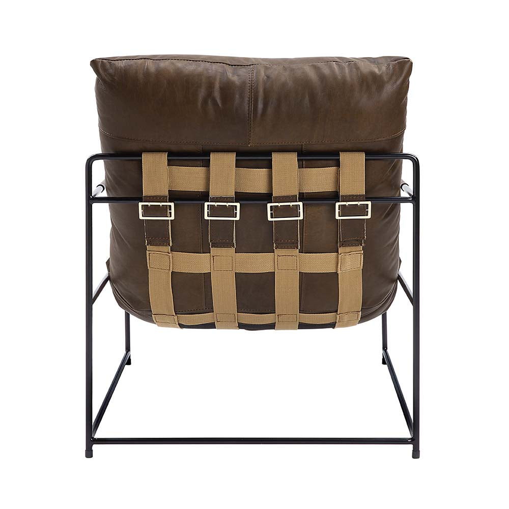Acme - Oralia Accent Chair AC01166 Saturn Top Grain Leather