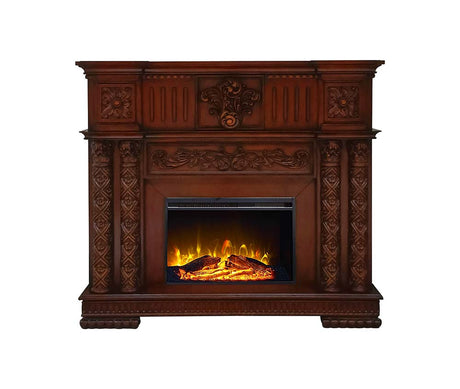 Acme - Vendome Fireplace AC01312 Cherry Finish