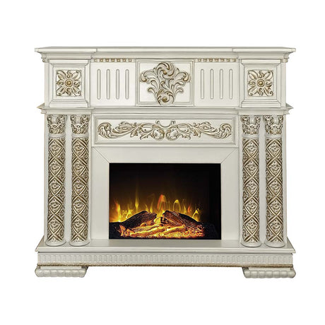 Acme - Vendome Fireplace AC01313 Antique Pearl Finish