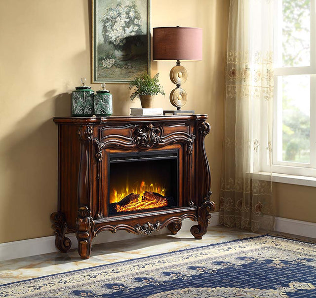 Acme - Versailles Fireplace AC01315 Cherry Oak Finish