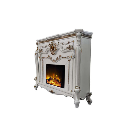 Acme - Picardy Fireplace AC01345 Antique Pearl Finish