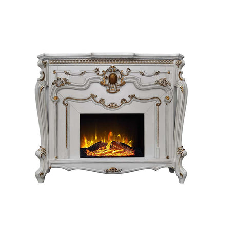 Acme - Picardy Fireplace AC01345 Antique Pearl Finish