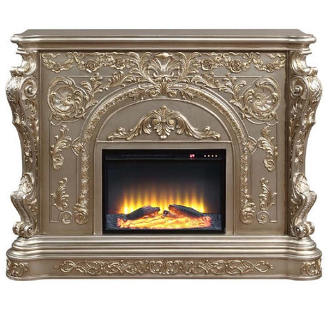 Danae Fireplace AC01618 Antique Silver Finish | Acme - AC01618 - Home Elegance USA - 3