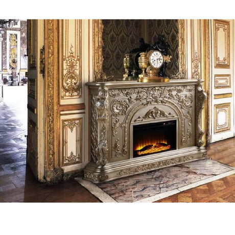 Danae Fireplace AC01618 Antique Silver Finish | Acme - AC01618 - Home Elegance USA - 6