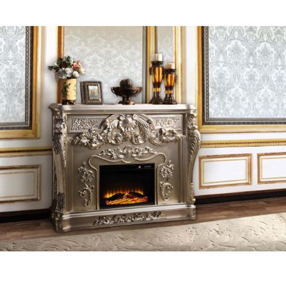 Acme - Sorina Fireplace AC01619 Antique Silver Finish