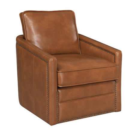 Acme - Rocha Swivel Chair W/Glider AC01886 Brown Leather Aire