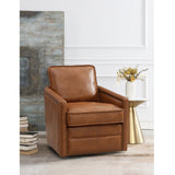 Acme - Rocha Swivel Chair W/Glider AC01886 Brown Leather Aire