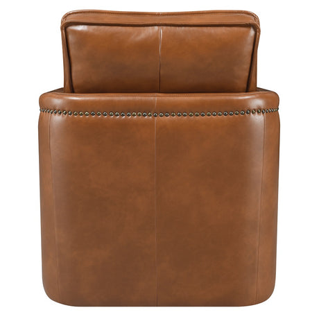 Acme - Rocha Swivel Chair W/Glider AC01886 Brown Leather Aire