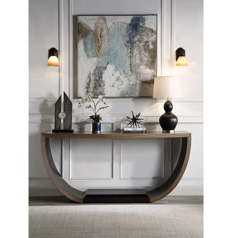 Acme - Maceo Console Table AC01924 Black & Gold Finish