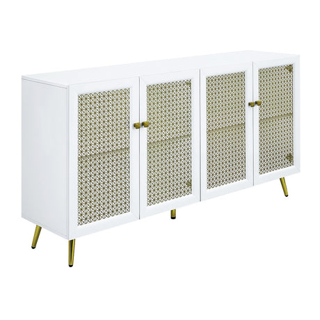 Acme - Gaerwn Console Cabinet W/Led AC01939 White High Gloss Finish