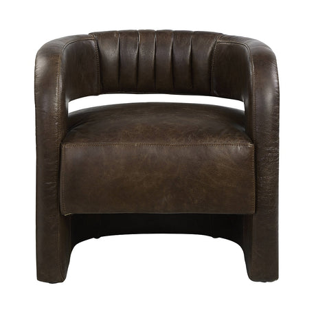 Acme - Feyre Accent Chair AC01989 Espresso Top Grain Leather