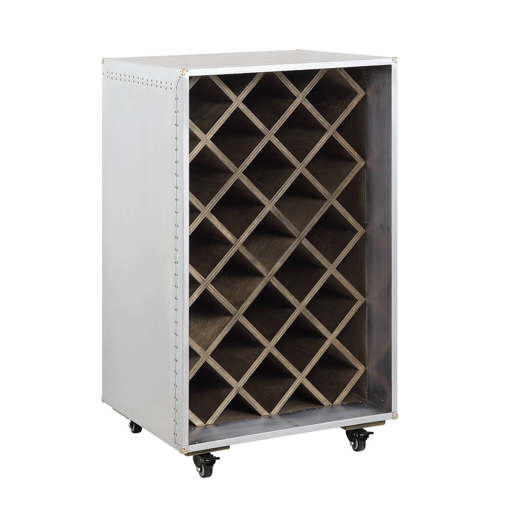 Acme - Raini Wine Cabinet AC01995 Aluminum