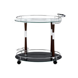 Acme - Vorsila Serving Cart AC02097 Clear Glass & Chrome Finish