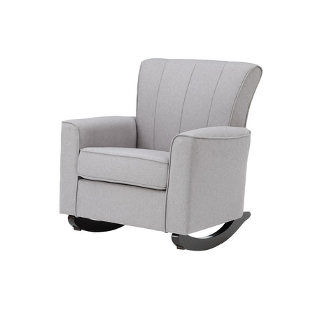 Denzell Rocking Chair AC02185 Light Gray Linen | Acme - AC02185 - Home Elegance USA - 4