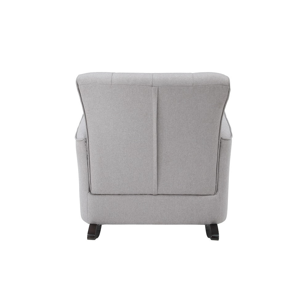 Denzell Rocking Chair AC02185 Light Gray Linen | Acme - AC02185 - Home Elegance USA - 6