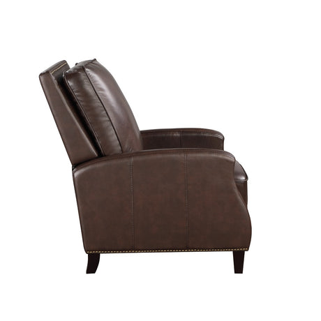 Acme - Venice Accent Chair W/Footrest AC02186 Dark Brown Leather