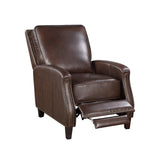 Acme - Venice Accent Chair W/Footrest AC02186 Dark Brown Leather