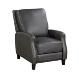 Acme - Venice Accent Chair W/Footrest AC02188 Dark Gray Leather