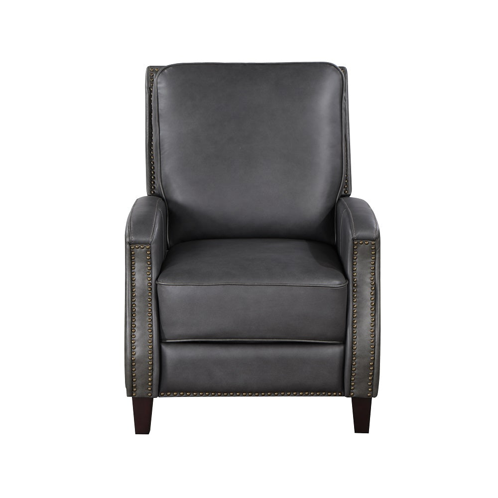 Acme - Venice Accent Chair W/Footrest AC02188 Dark Gray Leather