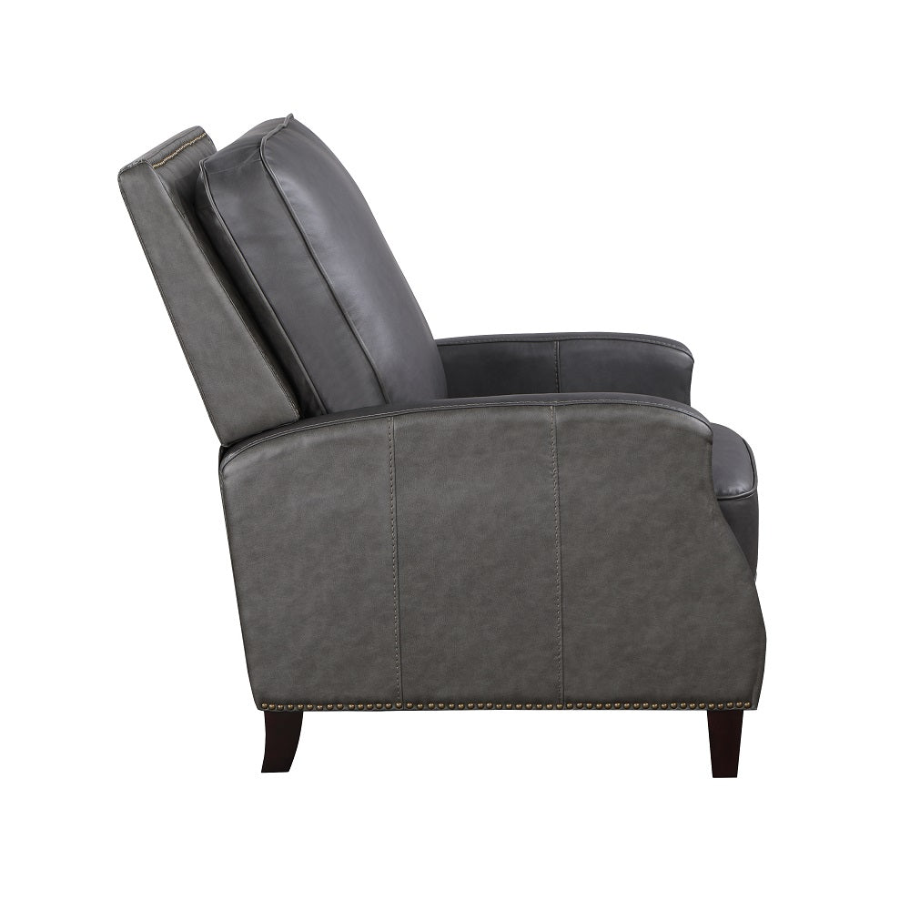 Acme - Venice Accent Chair W/Footrest AC02188 Dark Gray Leather