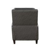 Acme - Venice Accent Chair W/Footrest AC02188 Dark Gray Leather