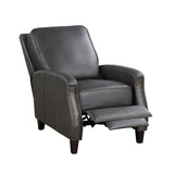 Acme - Venice Accent Chair W/Footrest AC02188 Dark Gray Leather