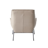 Acme - Zusa Accent Chair & Ottoman AC02381 Khaki Top Grain Leather